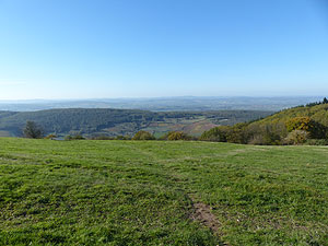 Vue vers l'ouest depuis Mont St-Romain